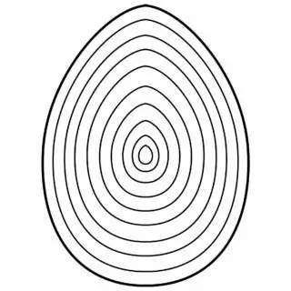 Easter Egg decorated with 9 egg shaped rings