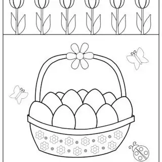 Easter eggs in the basket