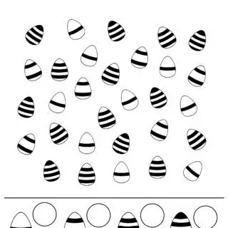 Easter eggs counting and Sorting worksheet