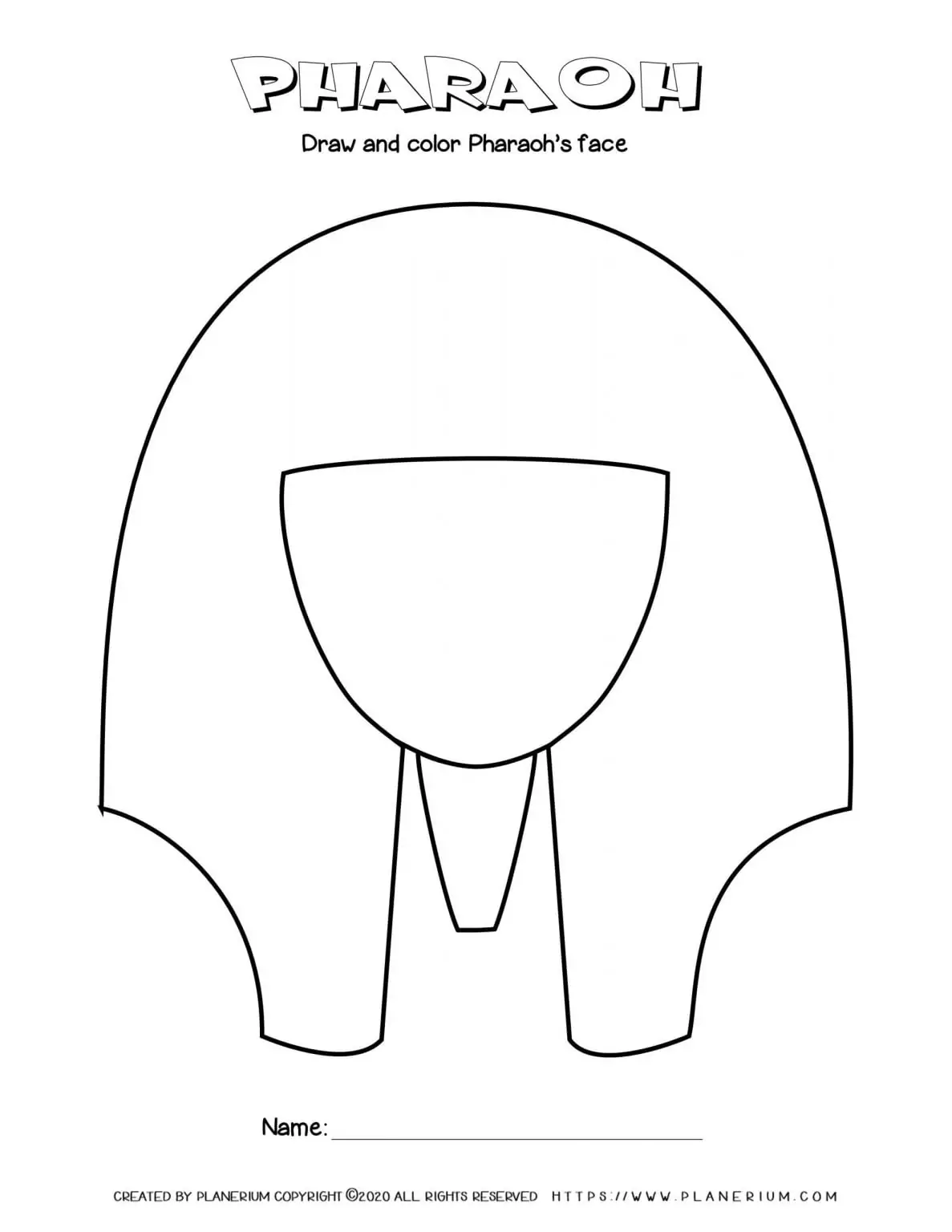 Passover worksheet - Pharaoh template - English title