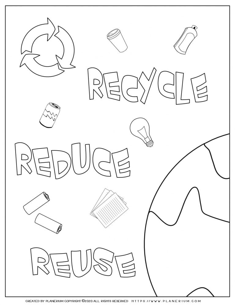 Earth Day - Coloring Page - Happy Earth Day | Planerium