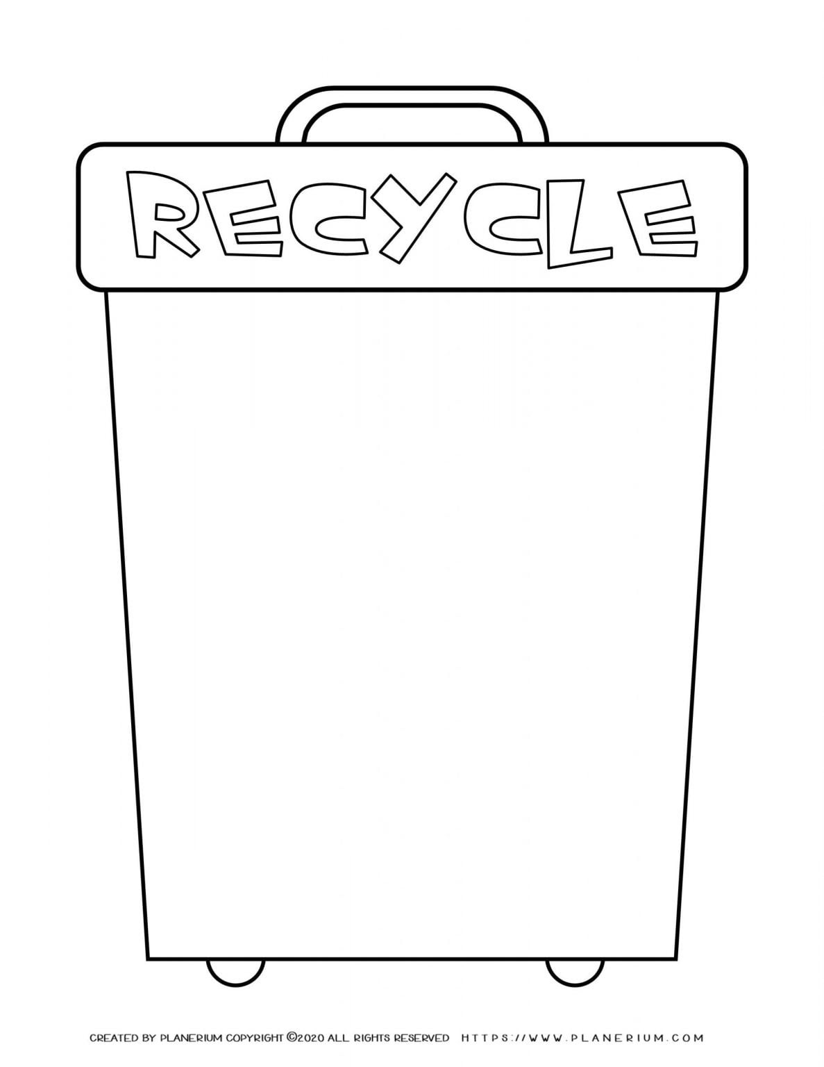 earth day worksheet recycle bin planerium