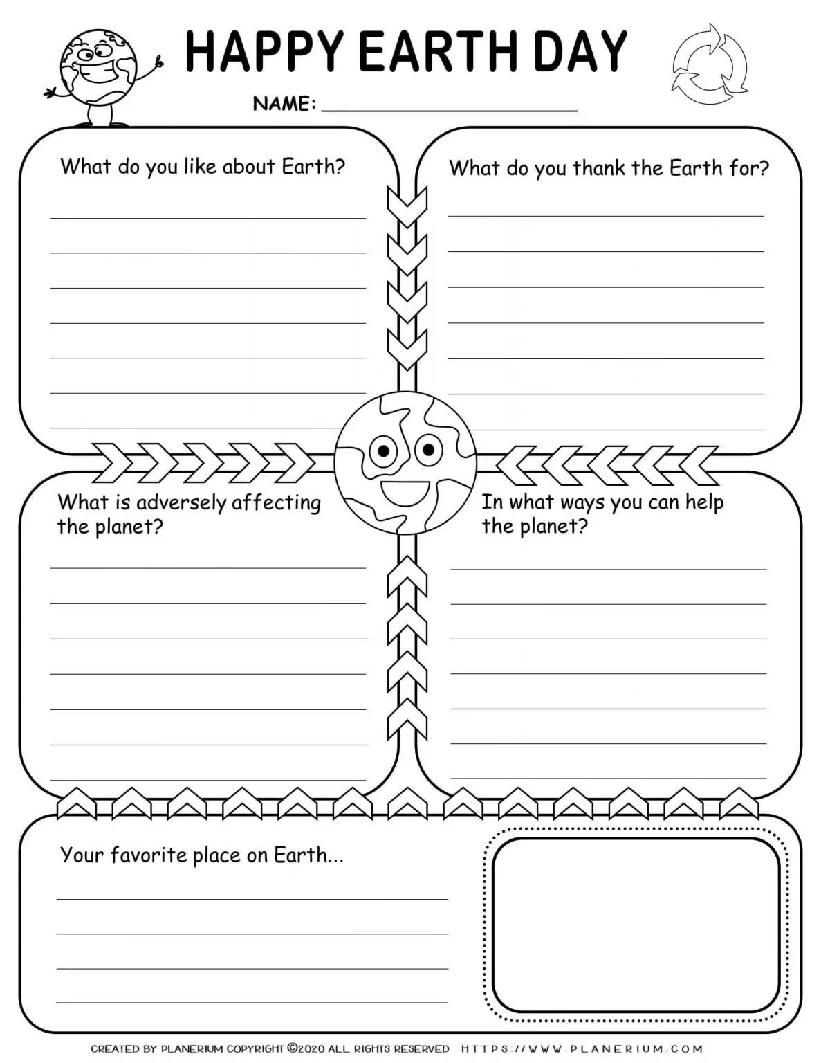 Earth Day Worksheet - Writing About Earth Activity for Kids