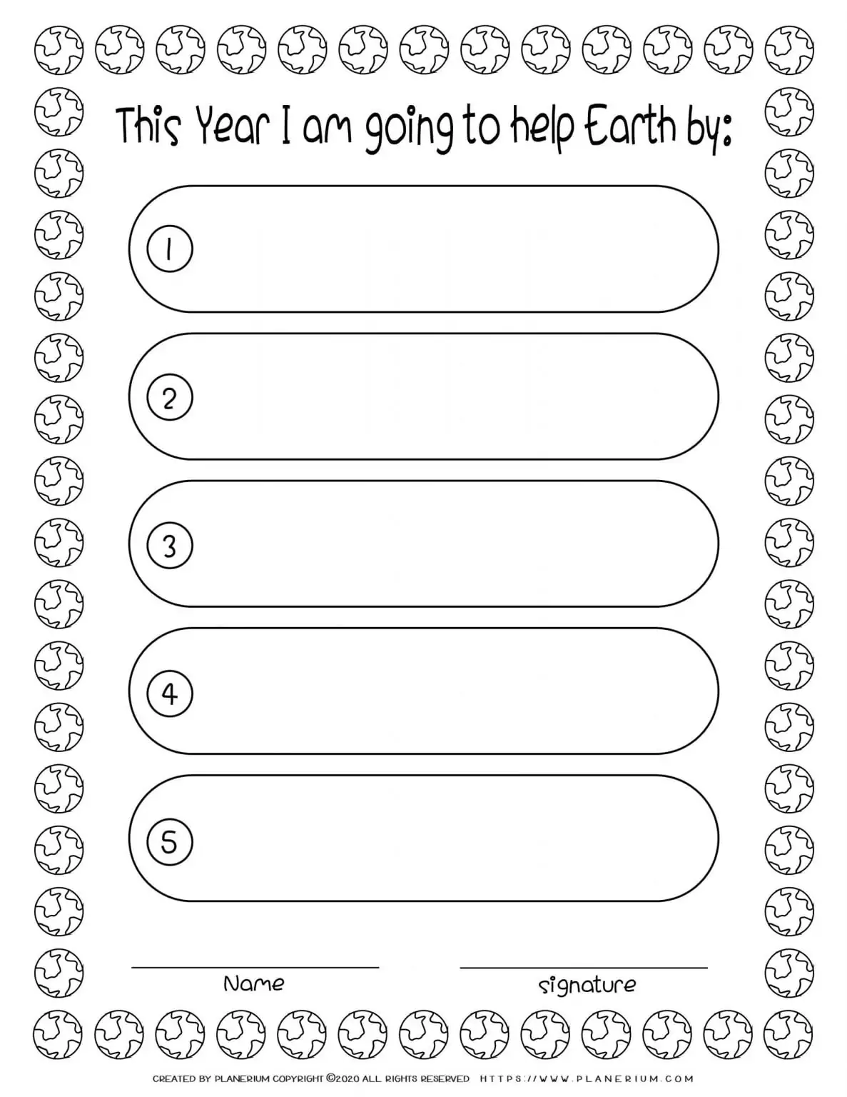 Earth day - Worksheet - Help to earth writing activity