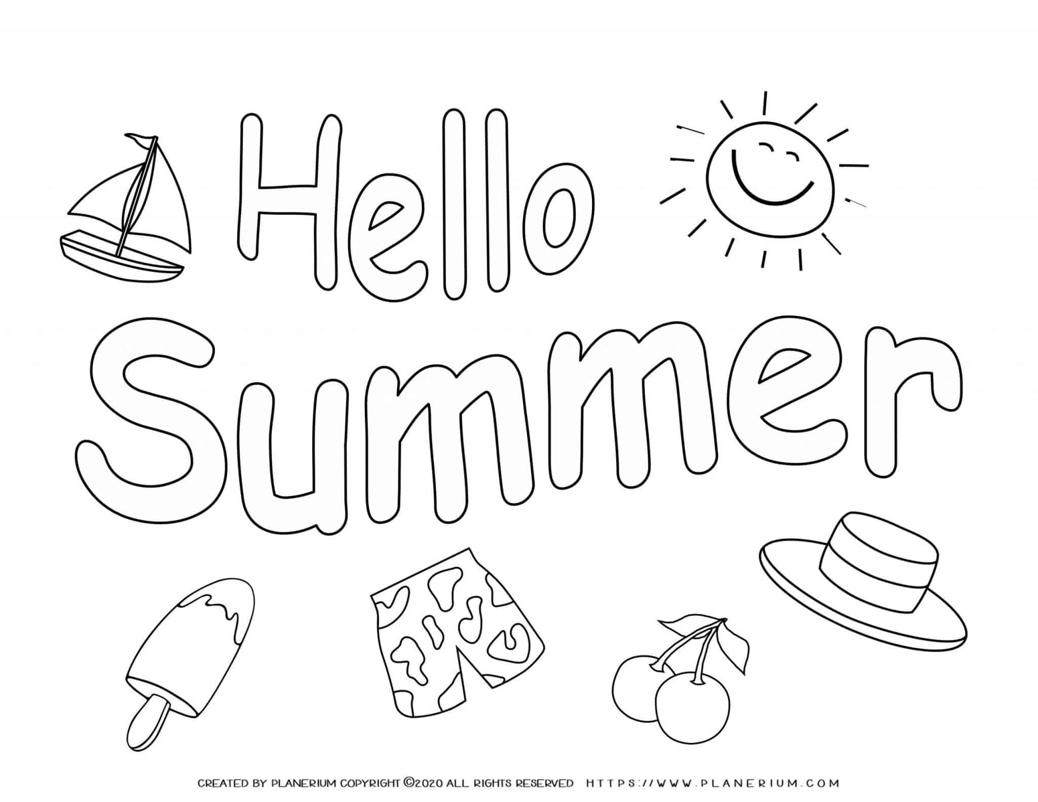 Printable Coloring Pages Summer
