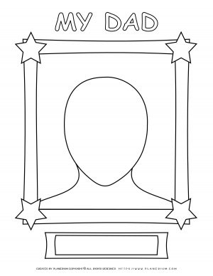 Father's Day - Coloring page - My Dad Portrait | Planerium