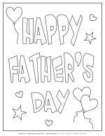 Father's Day - Coloring page - Happy Father's Day | Planerium
