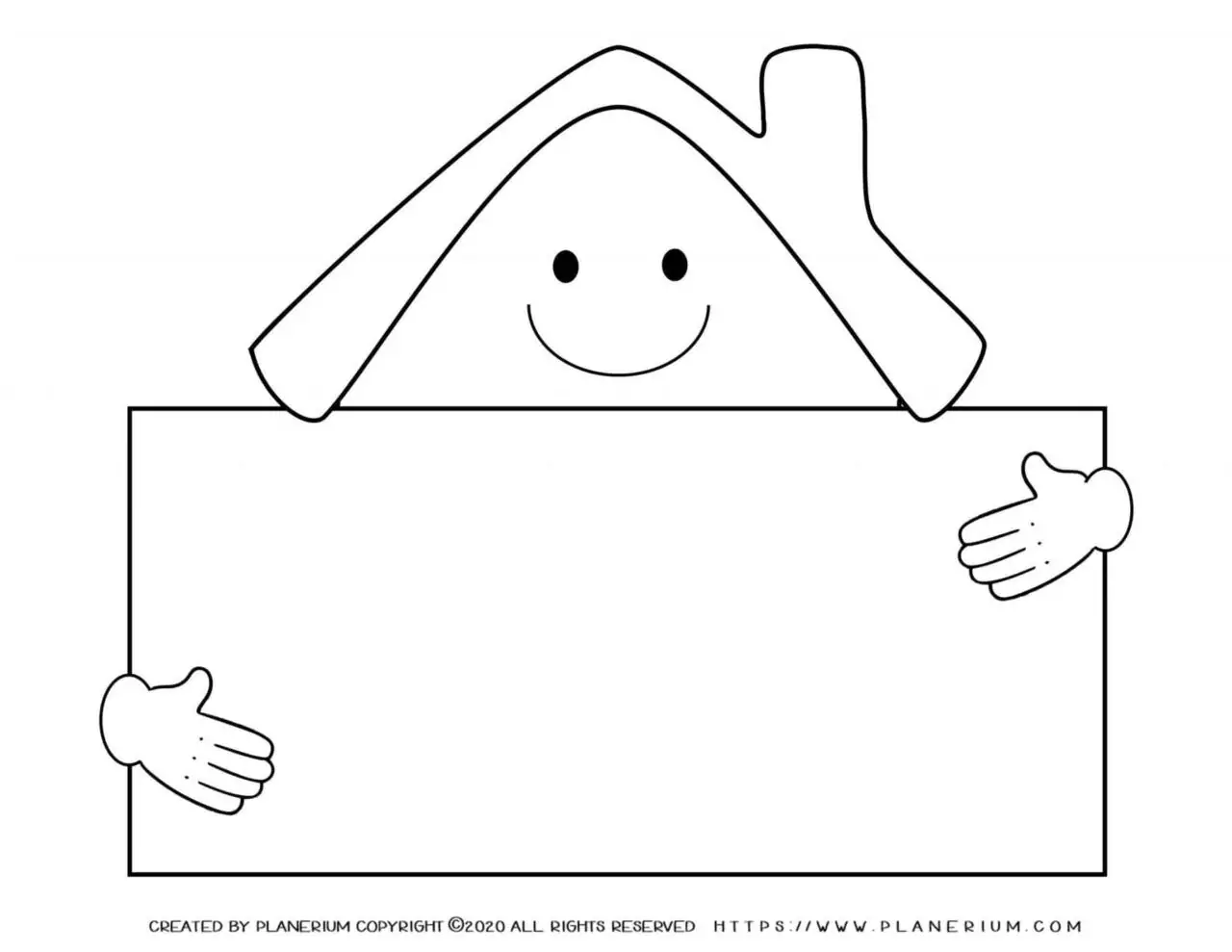 My Home - Coloring Page - Home Sign