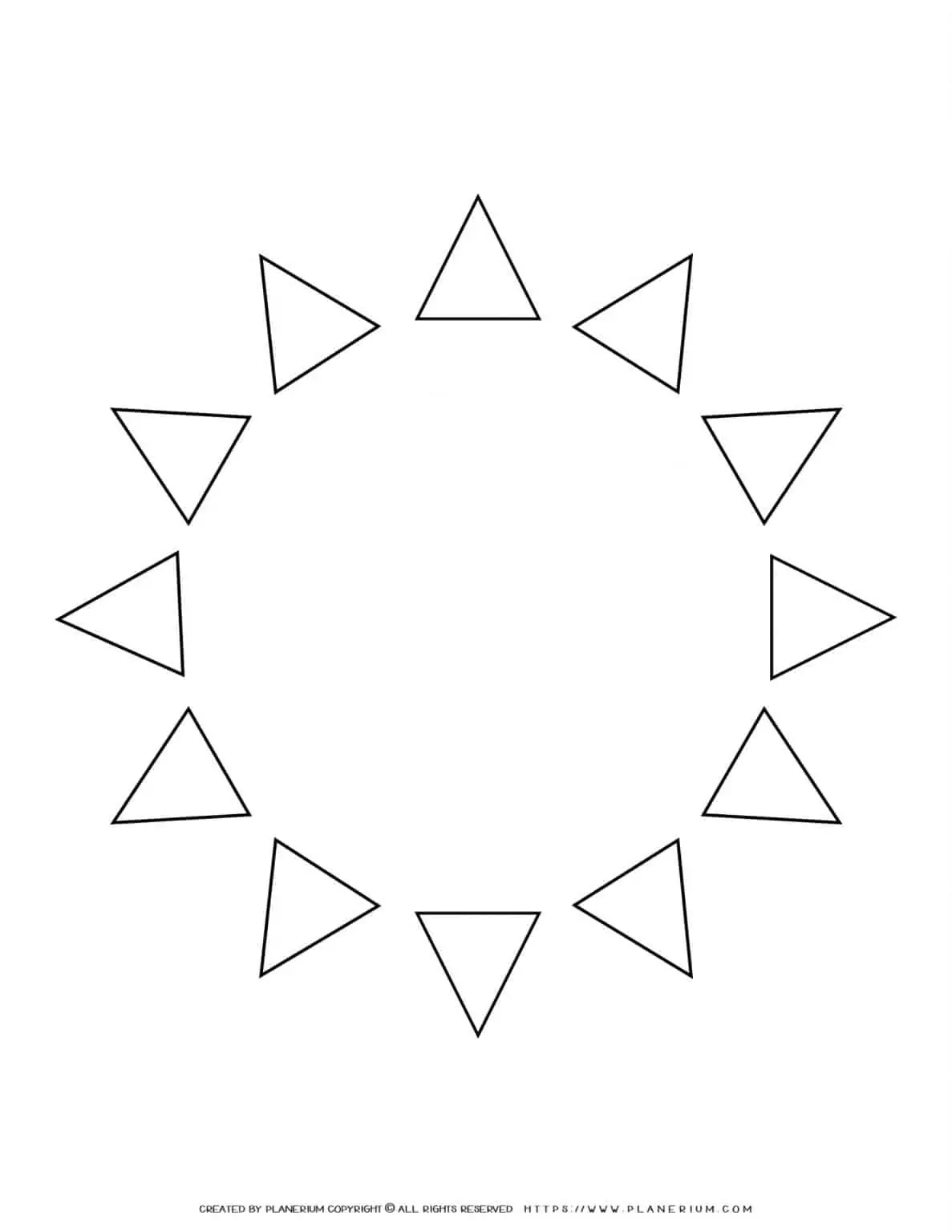 All Seasons - Coloring Page - Circles of Triangles