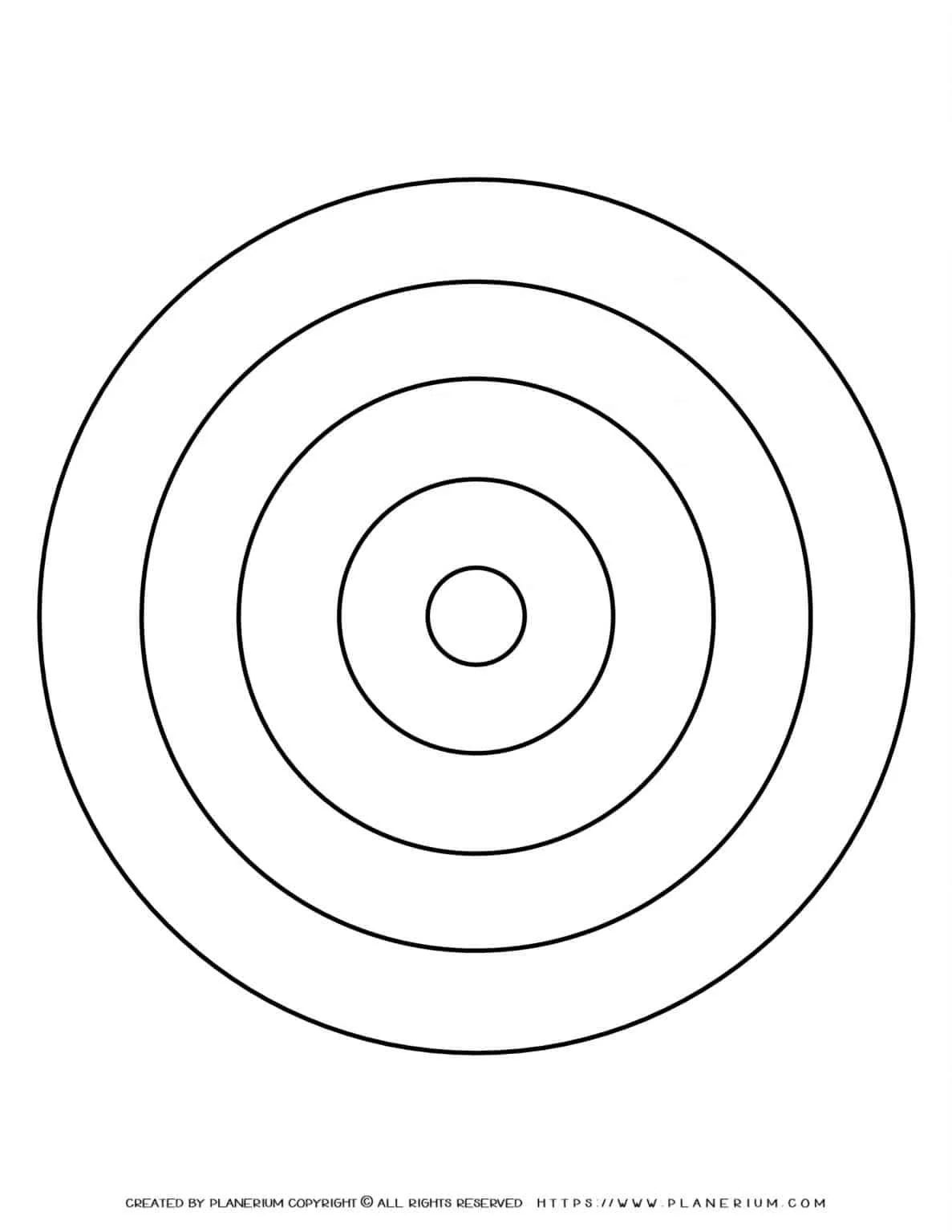 All Seasons - Coloring Page - Five Nested Circles