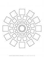 All Seasons - Coloring Page - Squares Mandala