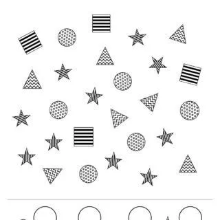 All Seasons - Worksheet - Shapes Counting and Sorting