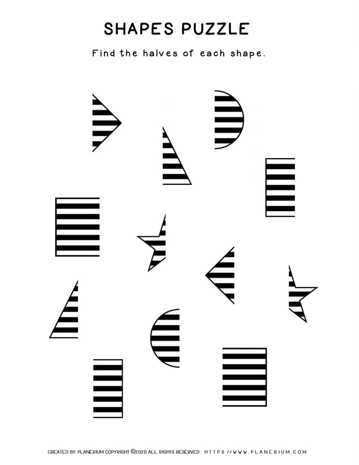 All Seasons - Worksheet - Shapes Puzzle