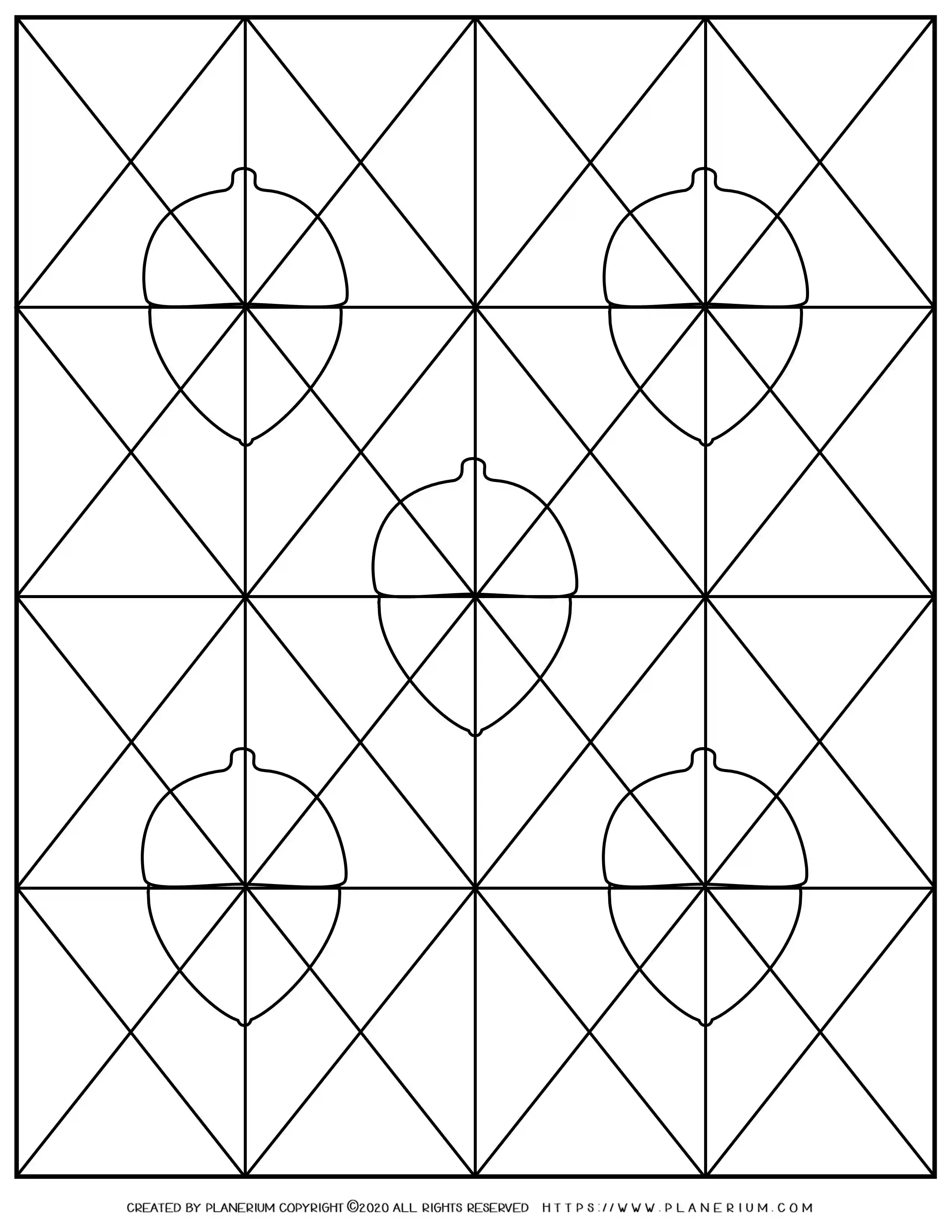 Fall Season Coloring Page Tree Trunk And Leaves Planerium