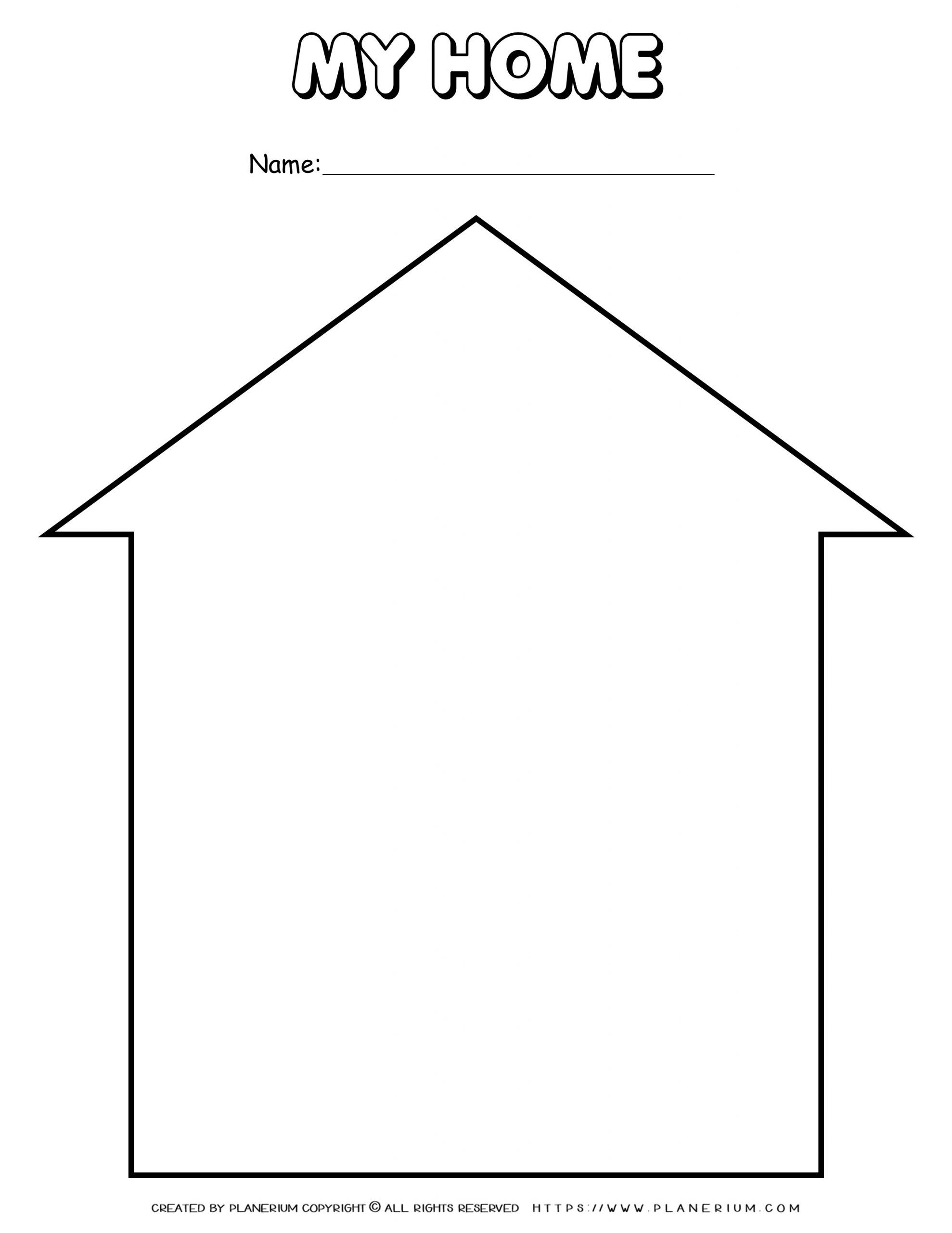 My Home Worksheet My Home Template Planerium