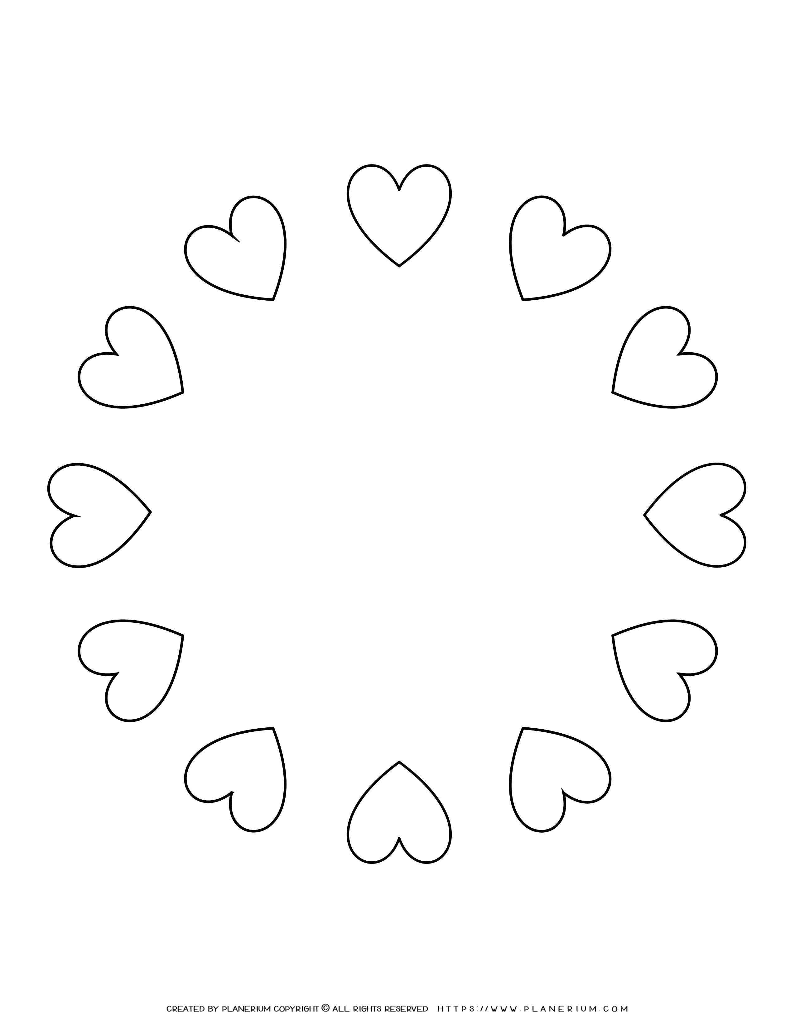 All Seasons Coloring Page Circle Of Hearts Planerium