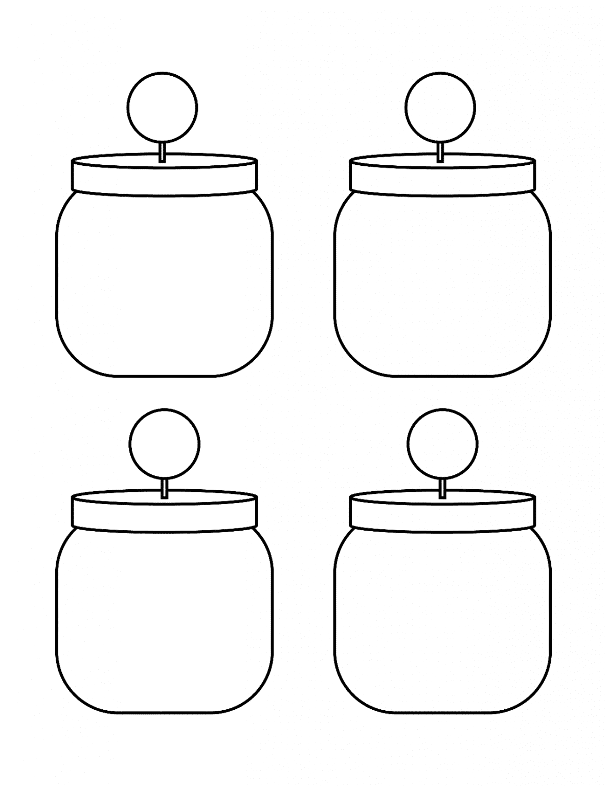 Jar Template Four Jars Planerium