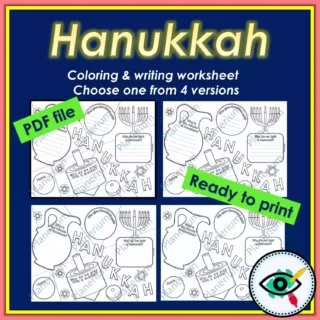 Hanukkah Coloring Pages and Worksheets - Image 3