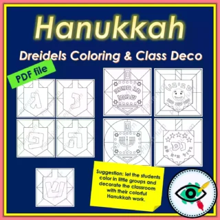 Hanukkah Coloring Pages and Worksheets - Image 2