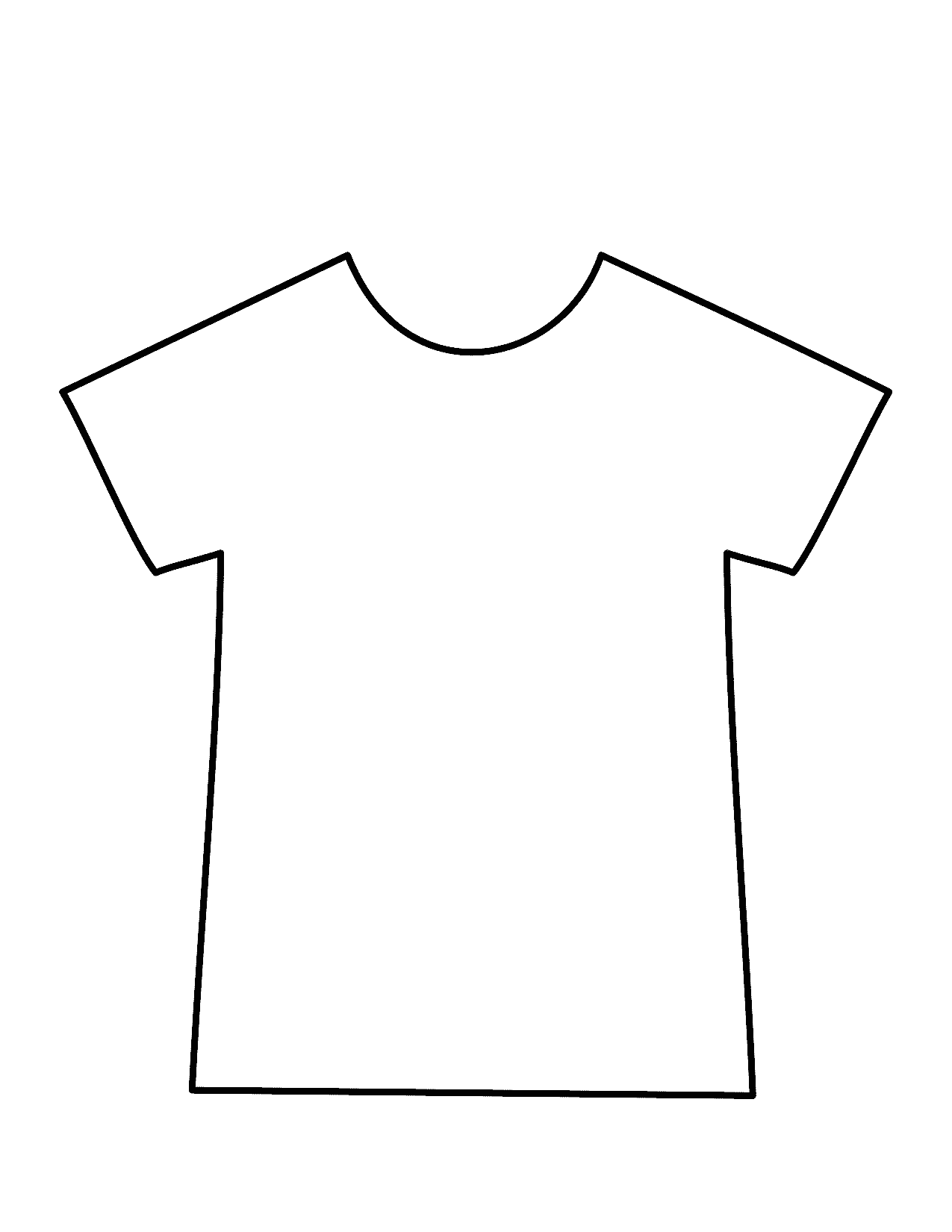 T shirt outline on sale