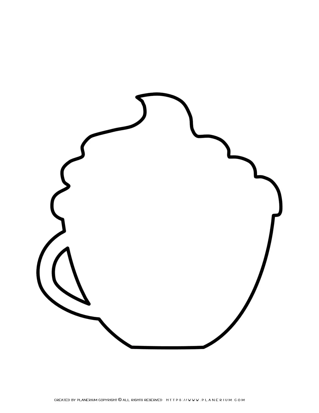 mug outline template