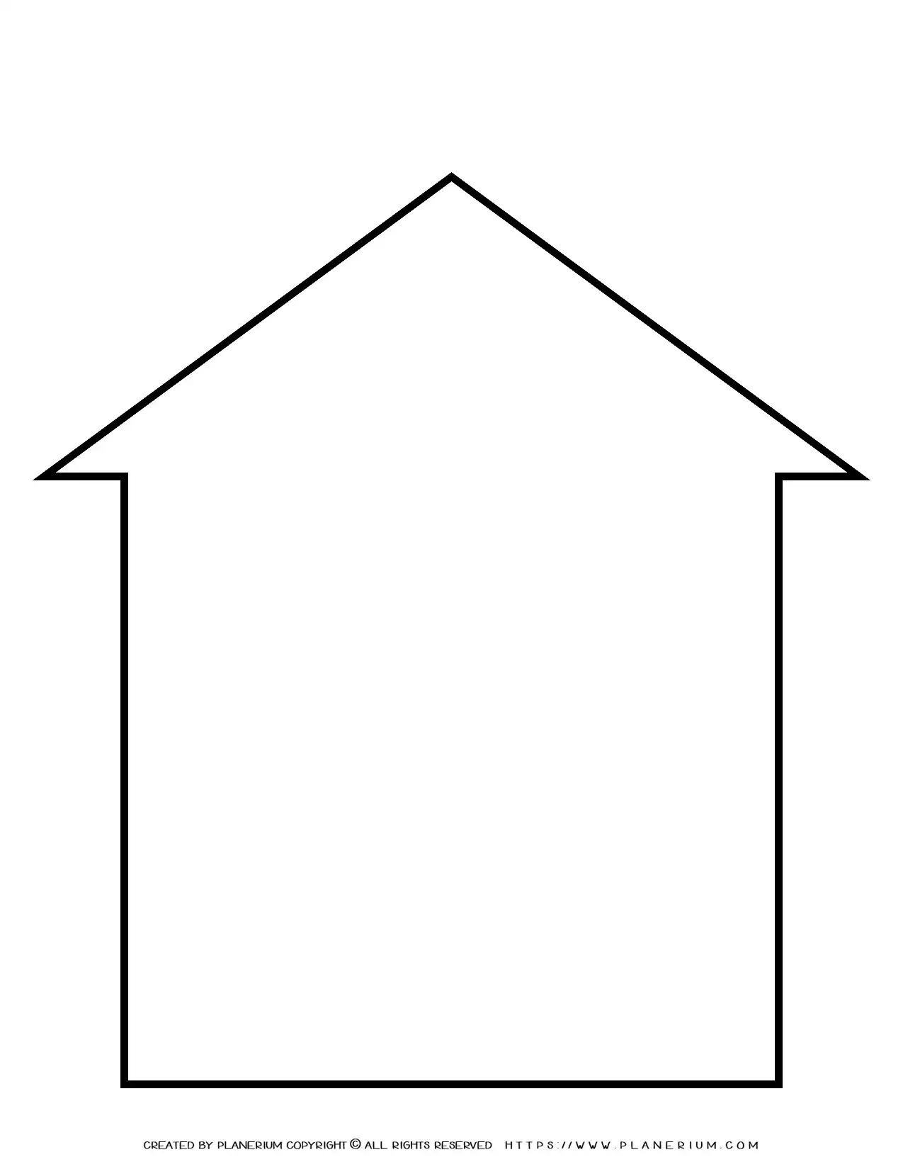 House Outline FREE Printable Template Planerium