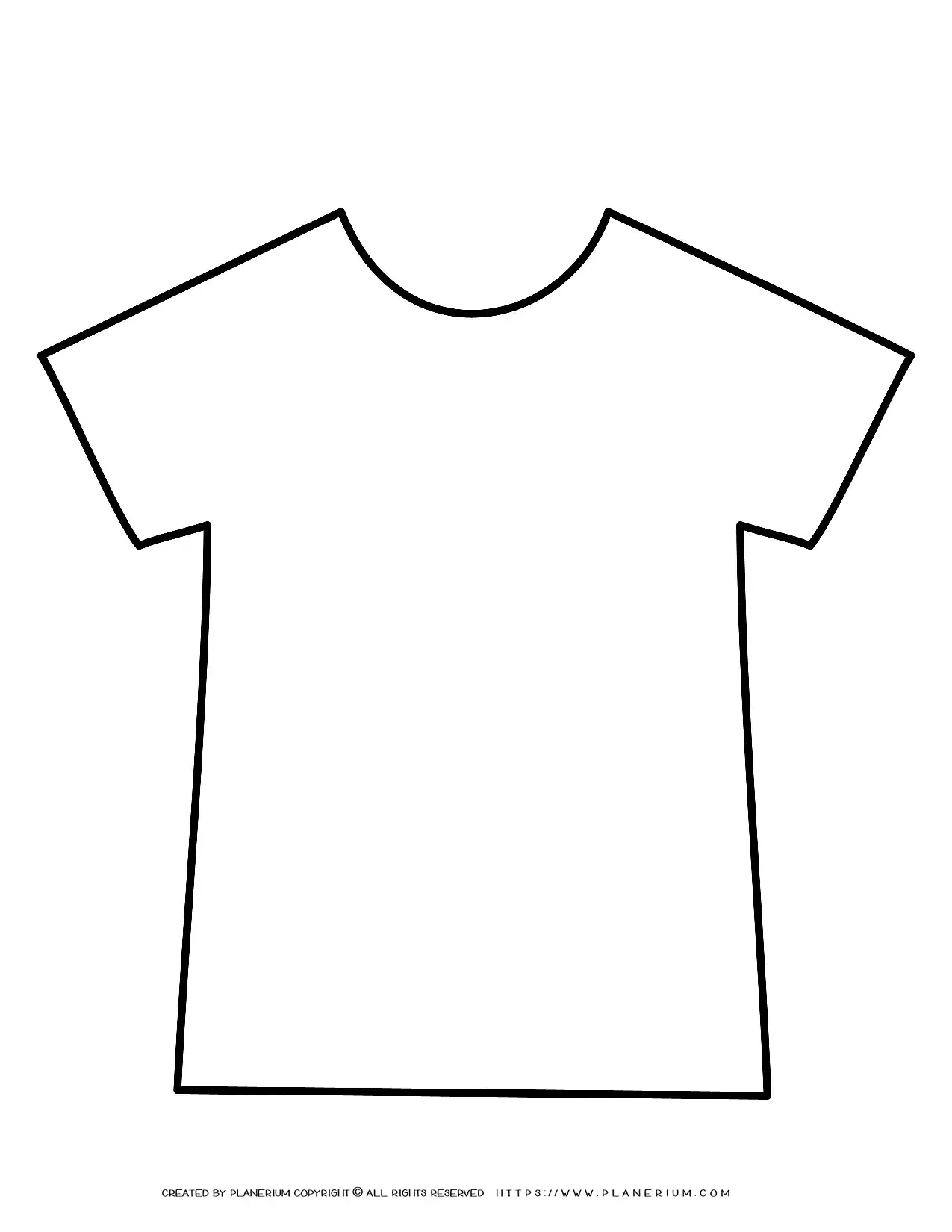Printable Blank T Shirt Template