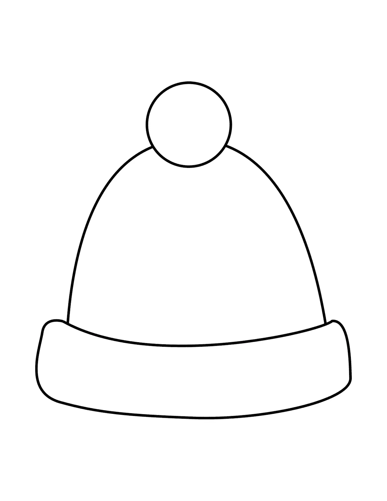 Fall Hat Outline Template