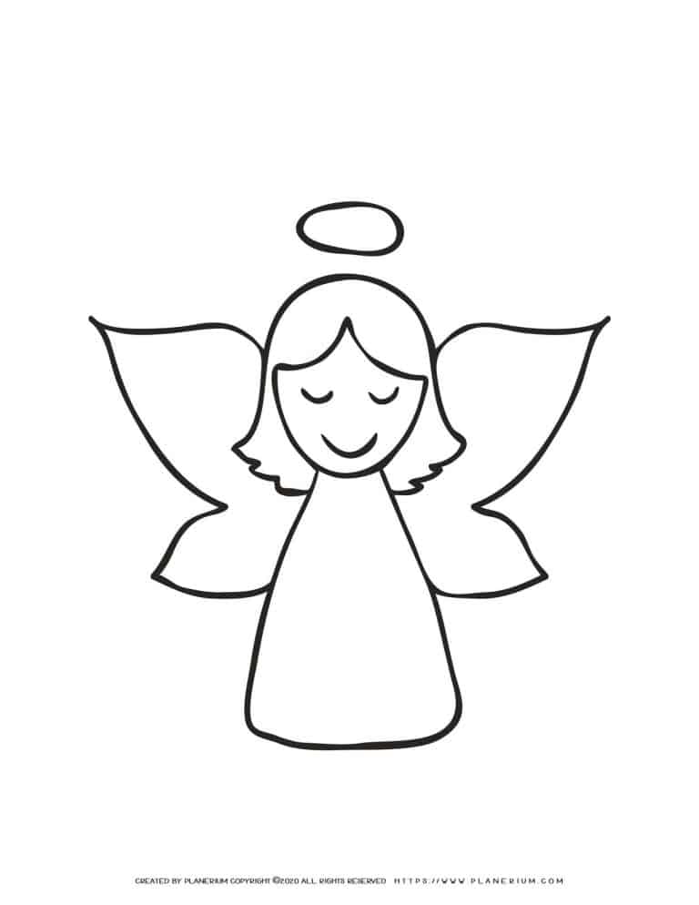 Christmas Angel - Free Christmas Coloring Page | Planerium
