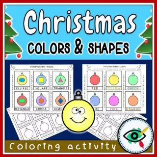 Christmas Coloring Activity - Shapes and Lights - Featured | Planerium