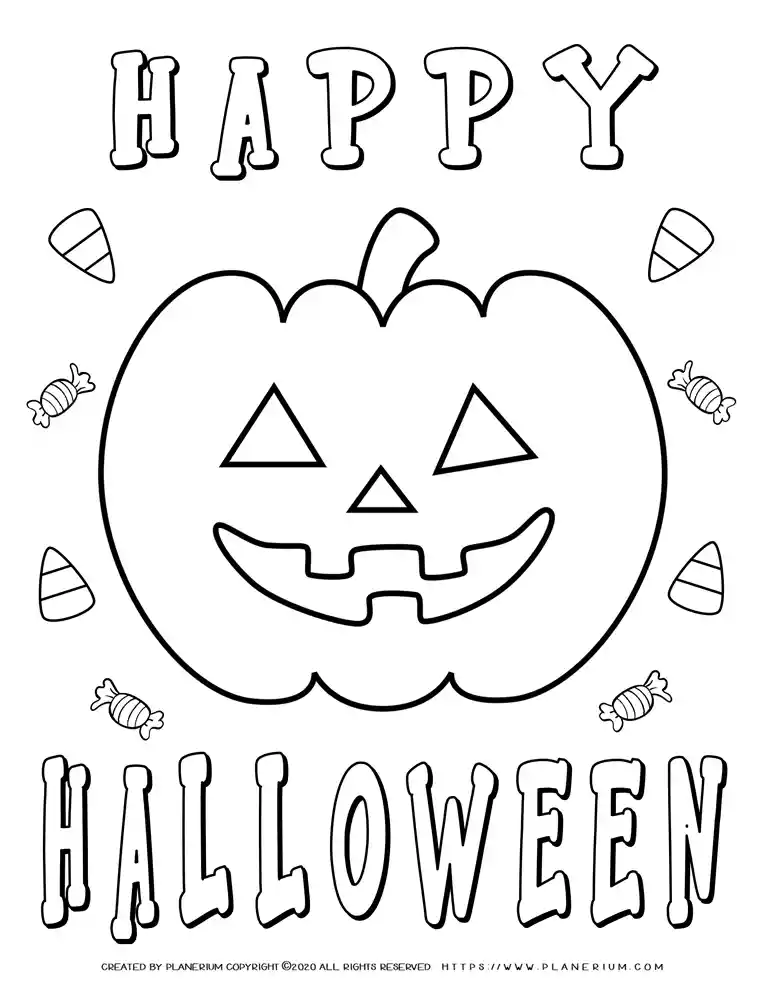 Halloween Coloring Pages | Happy Halloween | Planerium