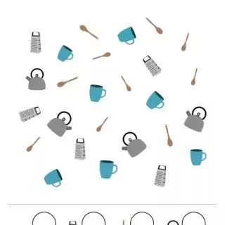 My Home - Worksheet - Counting Kitchen Items | Planerium