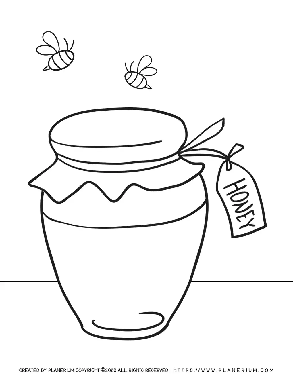 honey coloring pages