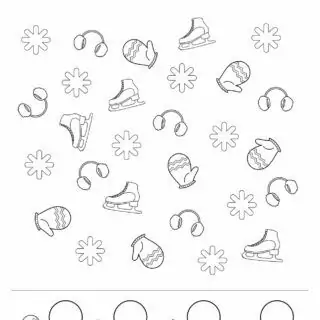 Counting Objects - Winter Worksheet - Free Printable | Planerium