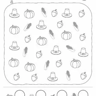 Counting Objects - Thanksgiving Worksheet | Planerium