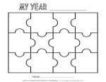 Self Reflection - Puzzle Template - Twelve Pieces | Planerium