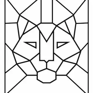 Adult Coloring Pages - Geometric Animals - Tiger - Free Printable | Planerium