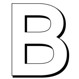 Alphabet Coloring Page - English Letter B Capital | Planerium
