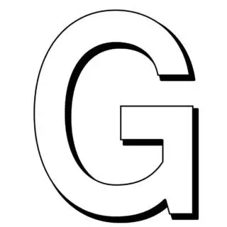 Alphabet Coloring Page - English Letter G Capital | Planerium