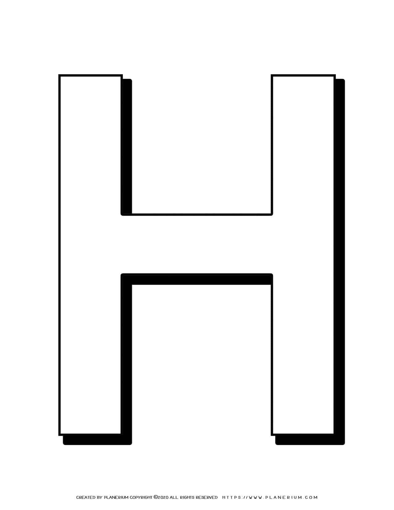 letter h coloring pages