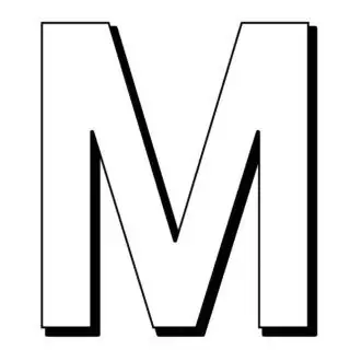 Alphabet Coloring Page - English Letter M Capital | Planerium