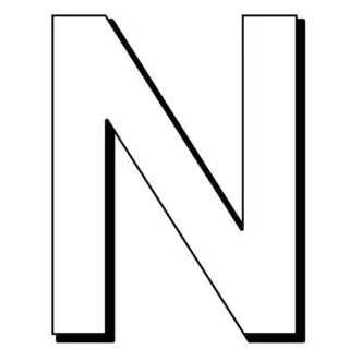 Alphabet Coloring Page - English Letter N Capital | Planerium