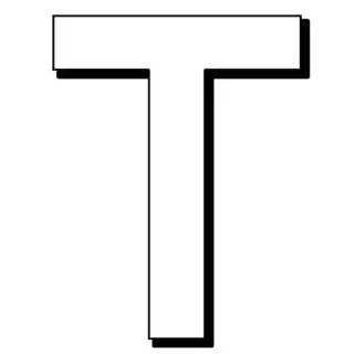 Alphabet Coloring Page - English Letter T Capital | Planerium