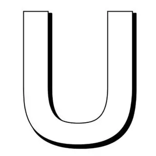 Alphabet Coloring Page - English Letter U Capital | Planerium