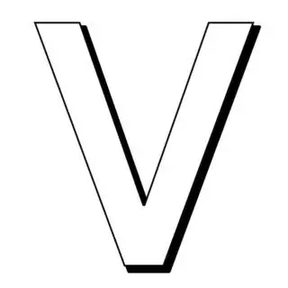 Alphabet Coloring Page - English Letter V Capital | Planerium