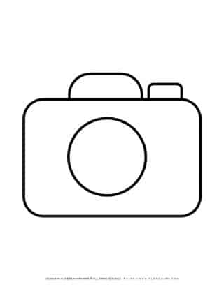 Camera Outline - FREE Printable Template | Planerium