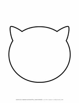 Cat head Outline FREE Printable Template Planerium