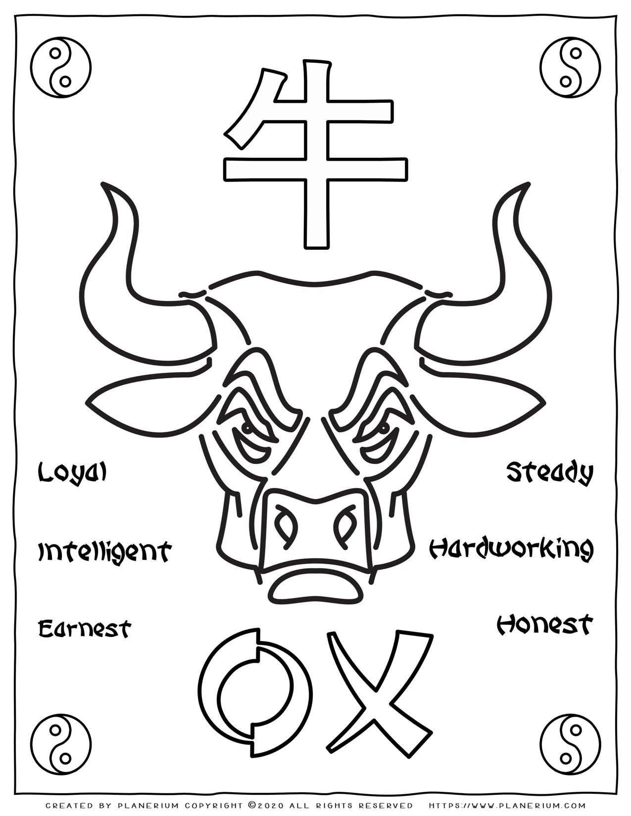 Download Chinese New Year 2021 - Coloring Pages - Ox ...