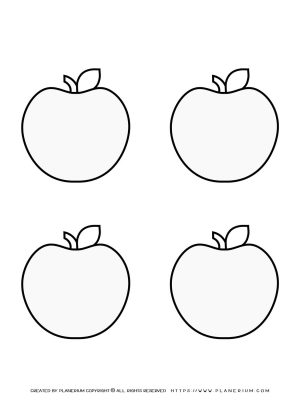 Four Apples Outline | Planerium