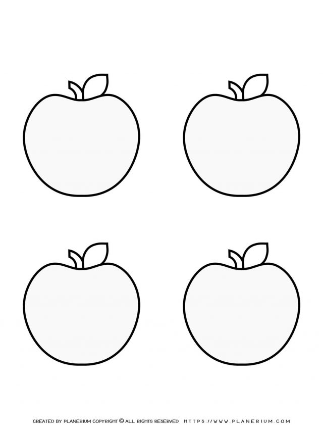 Four Apples Outline | Planerium